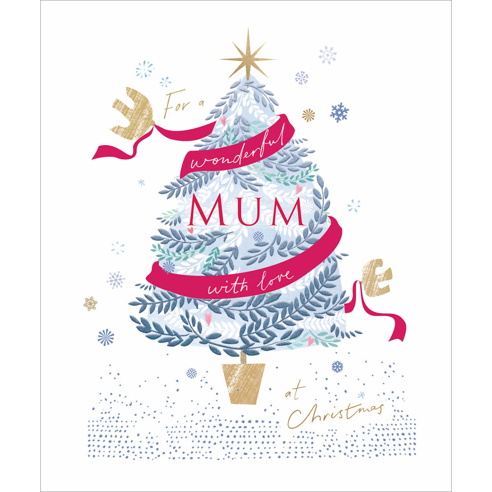 Mum Birds Decorating Christmas Card by penny black