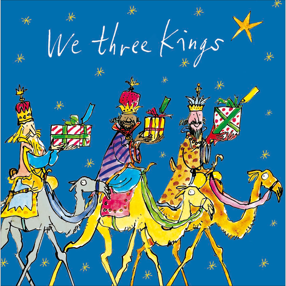 Quentin Blake Childline Charity Christmas Card 20 Pack three wise men design by penny black