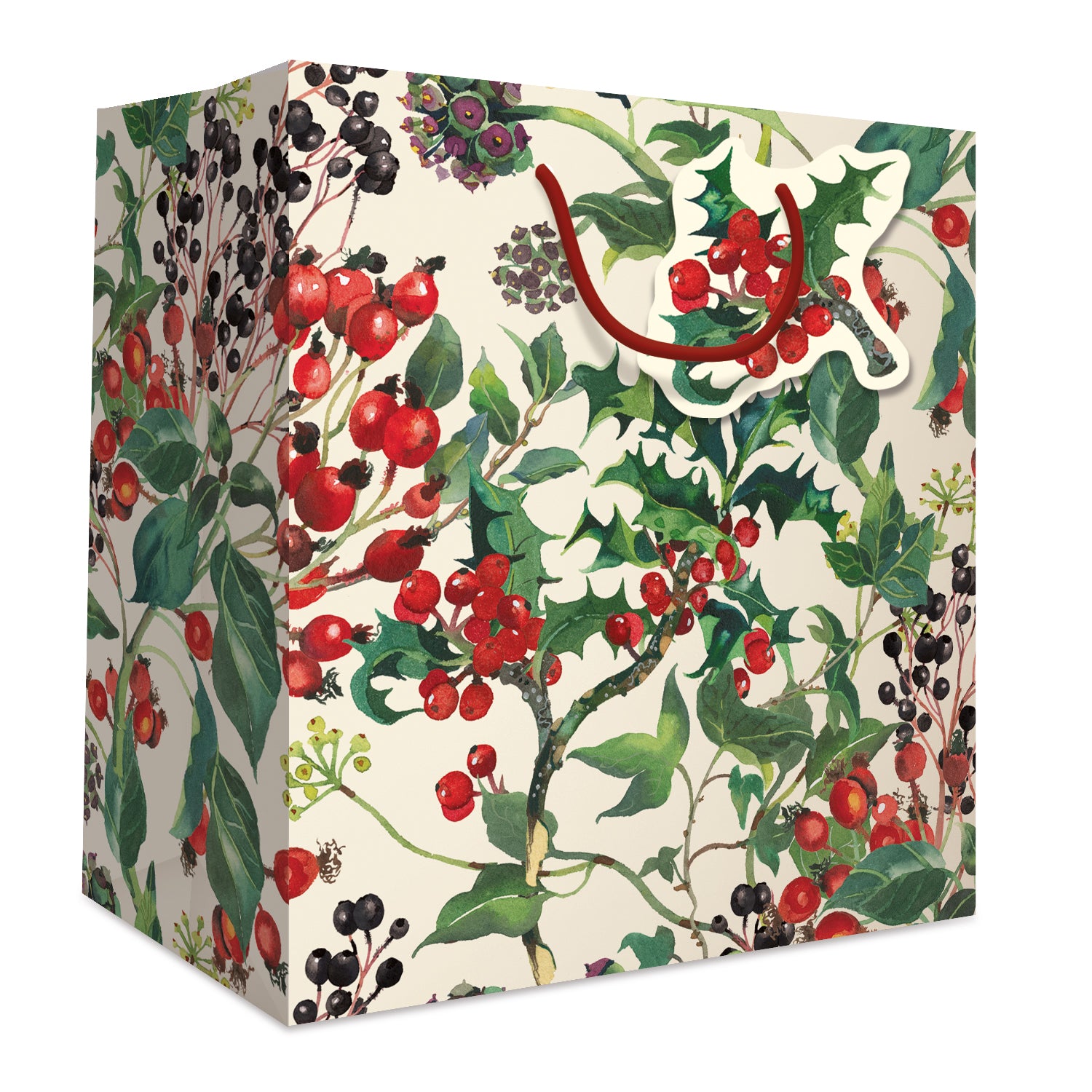 Winter Flowers Emma Bridgewater Medium Christmas Gift Bag by penny black