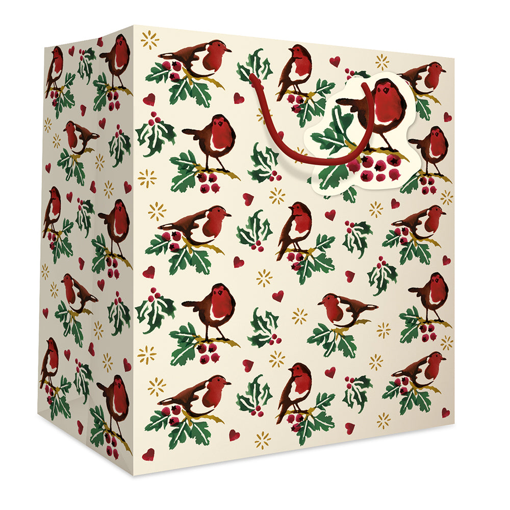 Little Robin Emma Bridgewater Christmas Medium Gift Bag by penny black