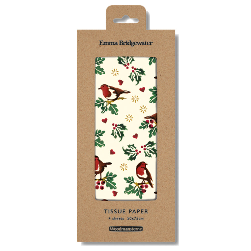 Little Robin Emma Bridgewater Christmas Tissue Paper in packaging by penny black