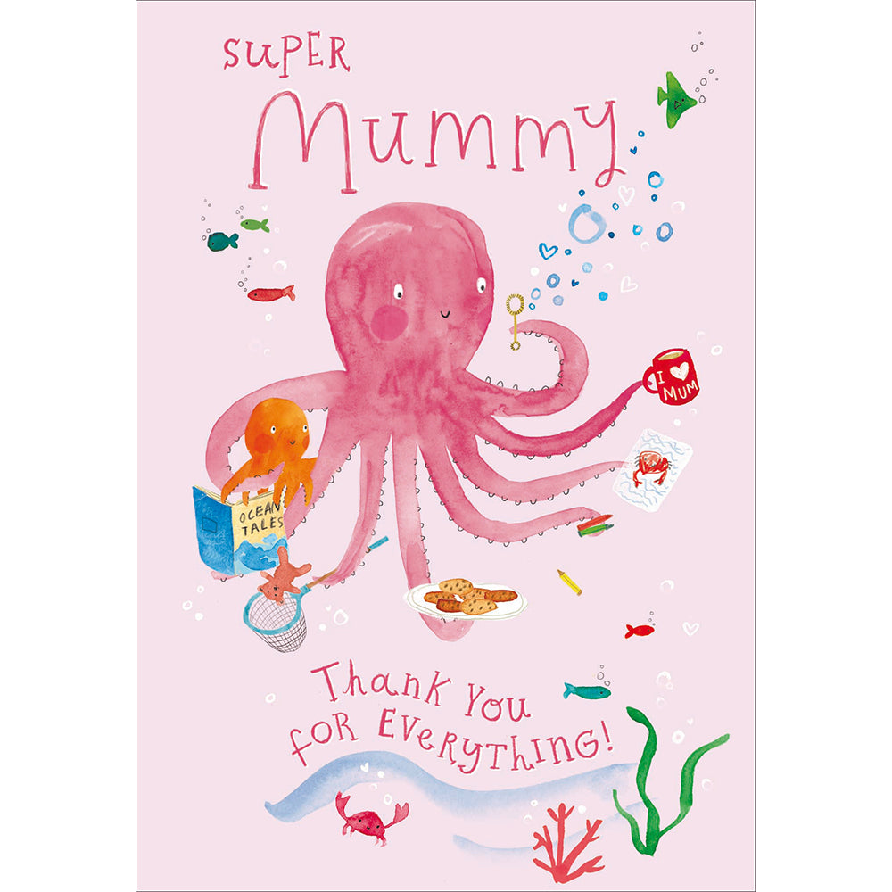 Super Mummy Busy Octopus Mother&#39;s Day Card by Penny Black