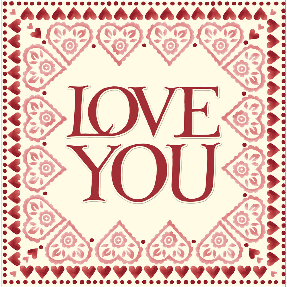 Love You Hearts Emma Bridgewater Valentine&#39;s Day Card by penny black