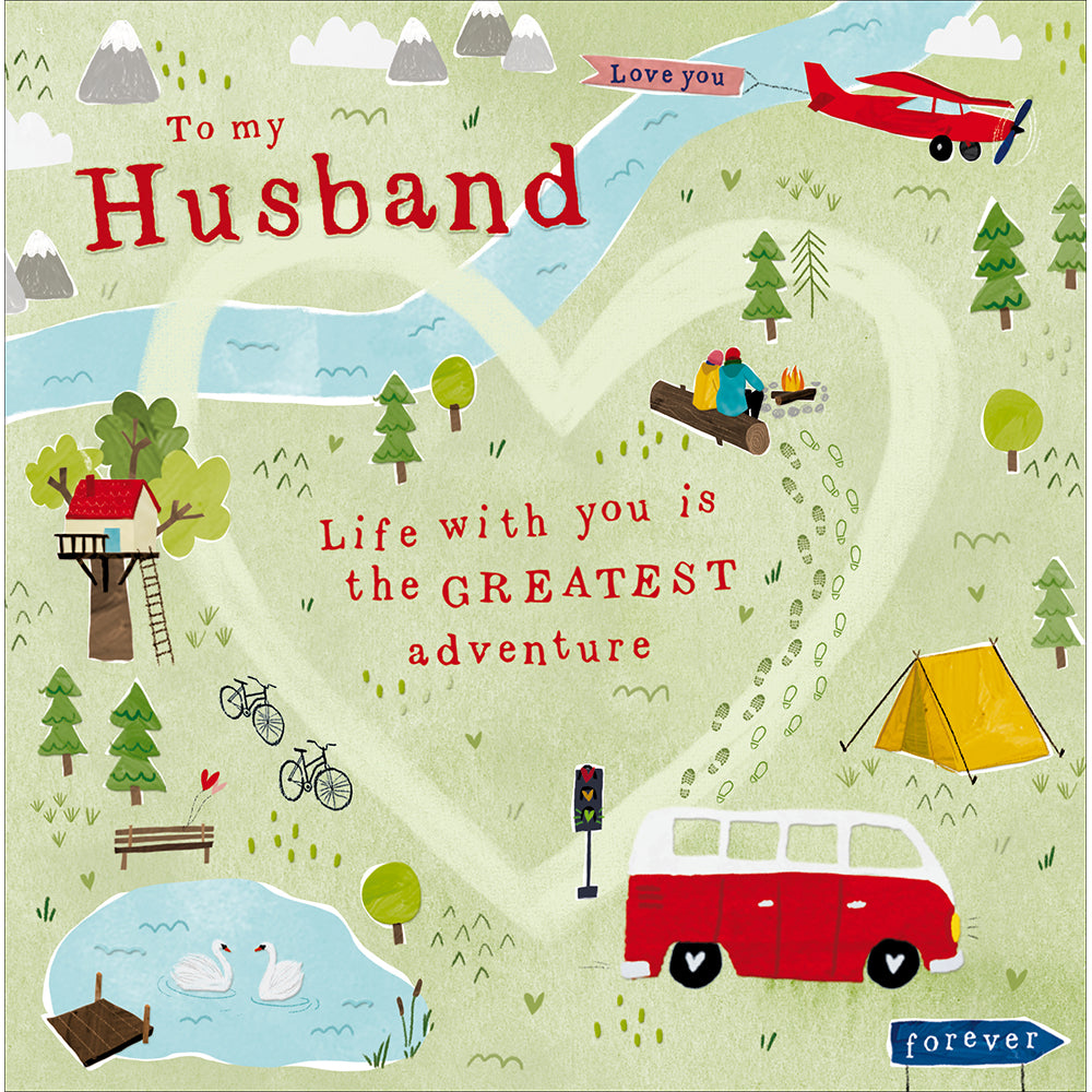 Husband Outdoor Adventure Valentine's Day Card by penny black