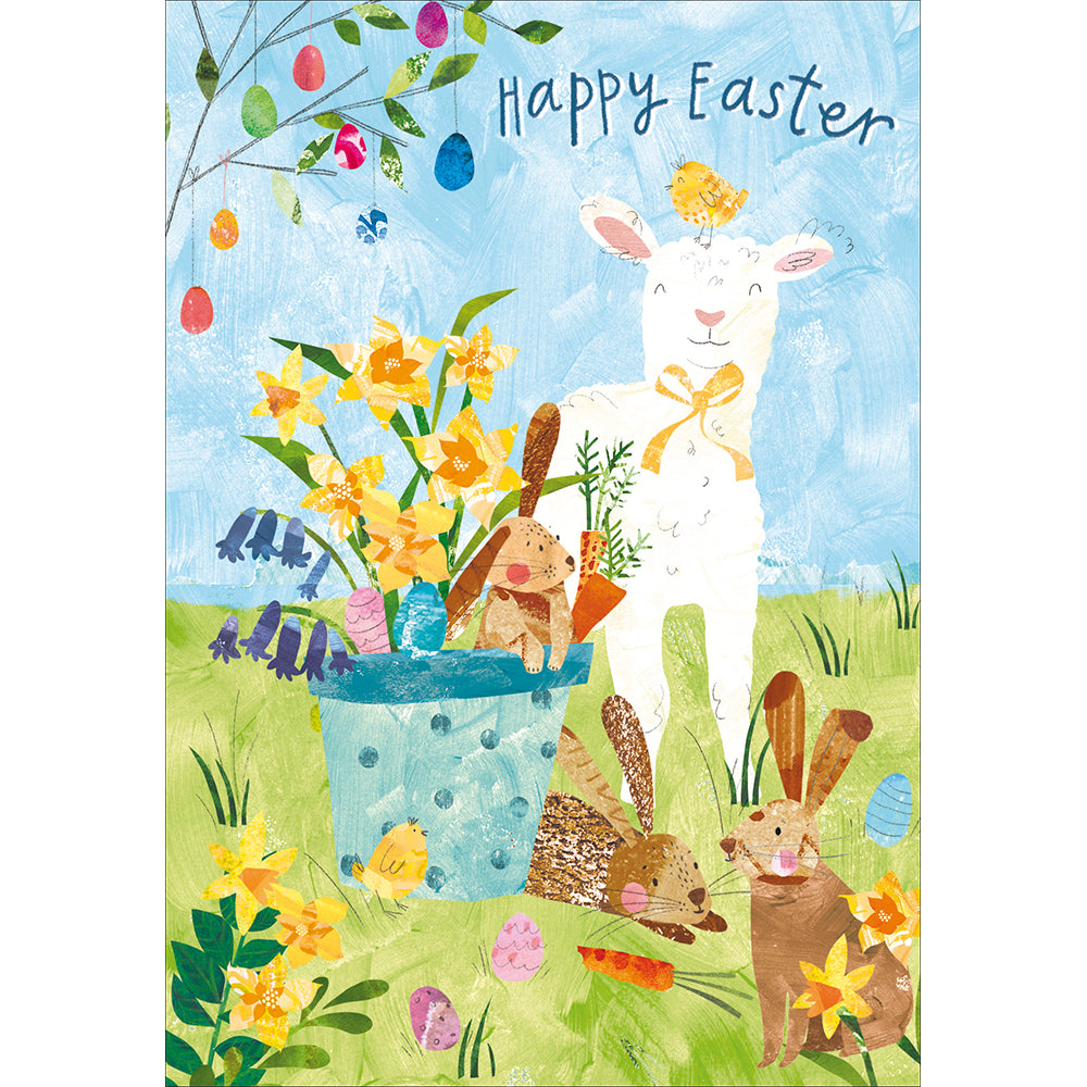 Spring Lamb And Friends Cute Easter Card By Penny Black