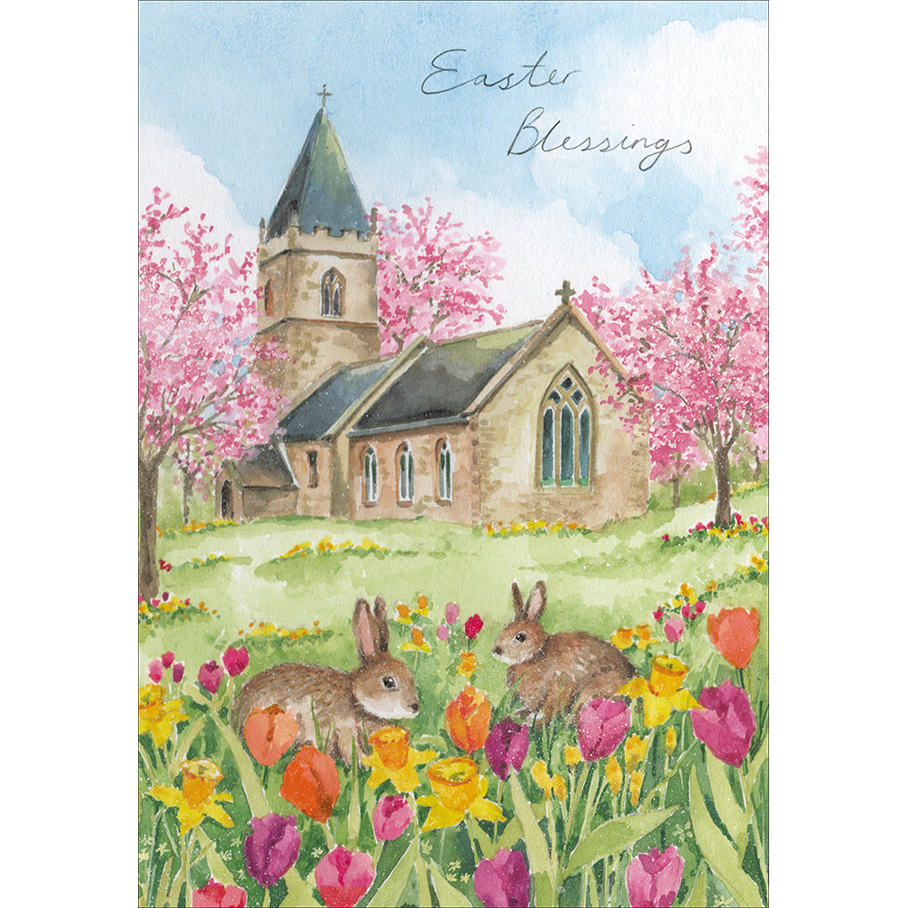 Full Bloom Churchyard Easter Card by penny black