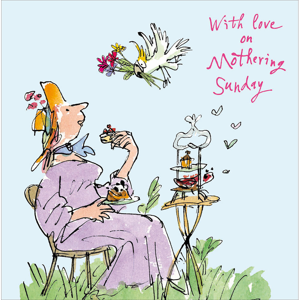 Garden Afternoon Tea Quentin Blake Art Mother&#39;s Day Card