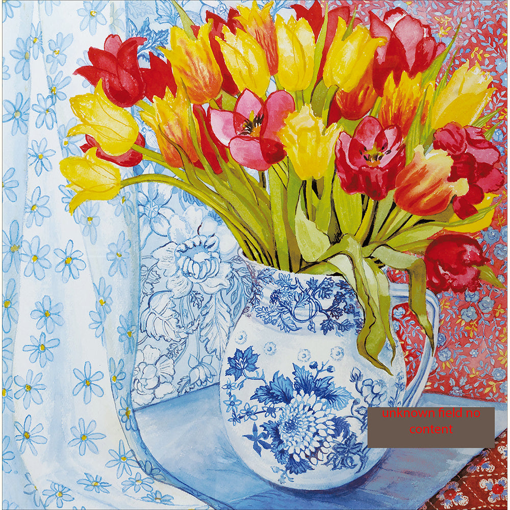 Painted Tulips In A Vase Easter Card By Penny Black