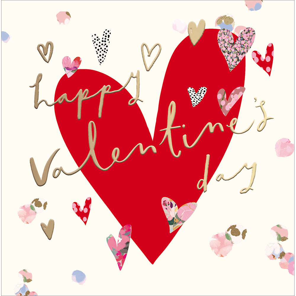 Colour Splash Small Hearts Valentine&#39;s Day Card by penny black