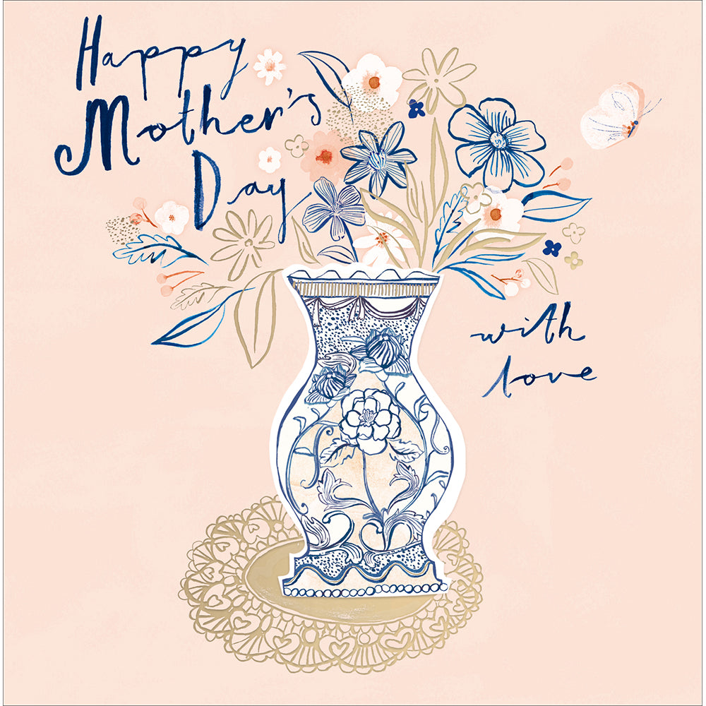 Floral Vase Embellished Mother&#39;s Day Card by Penny Black