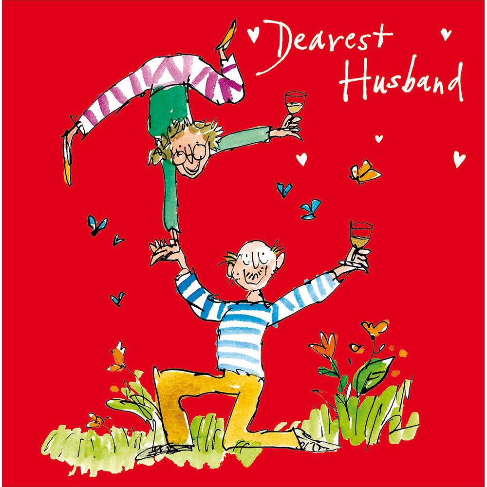 Dearest Husband Circus Trick Quentin Blake Valentine Card by penny black