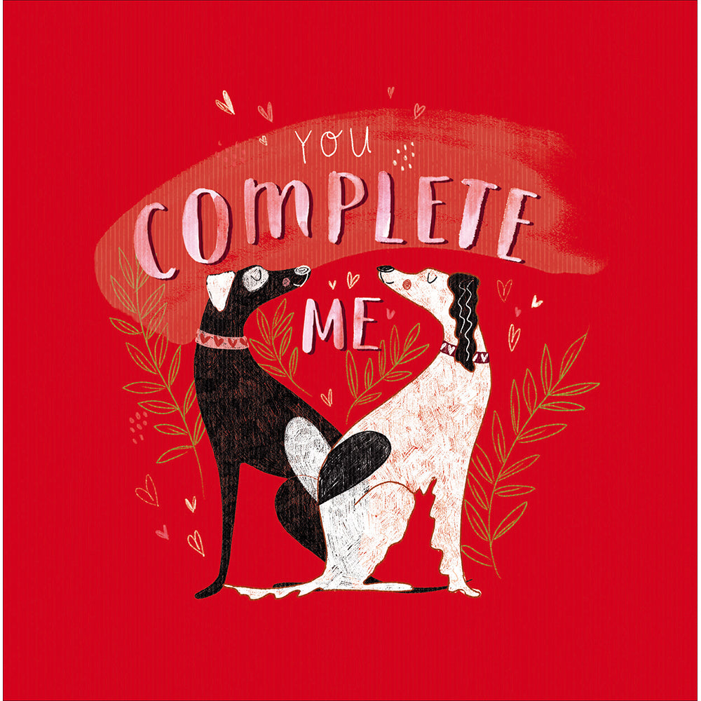 You Complete Me Dogs Valentine&#39;s Day Card by penny black