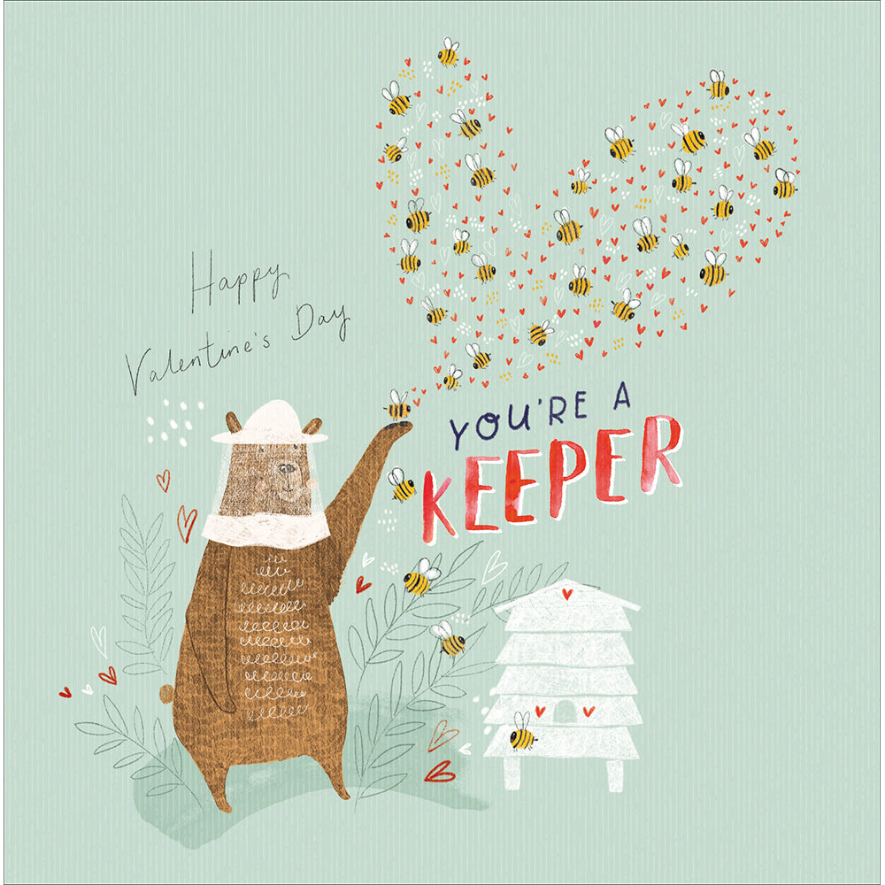 You&#39;re a Keeper Beehive Valentine&#39;s Day Card by penny black