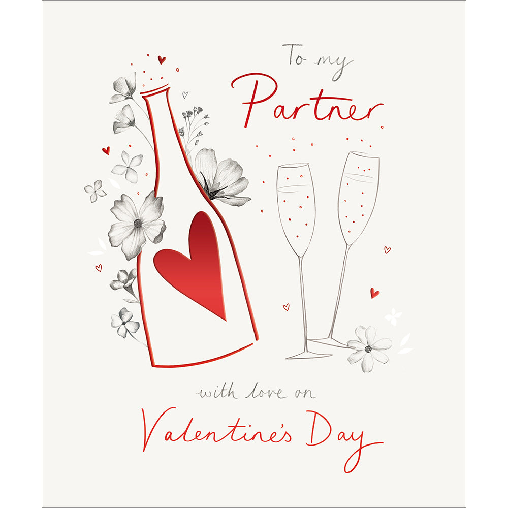 To My Partner Filigree Fizz Valentine&#39;s Day Card by penny black