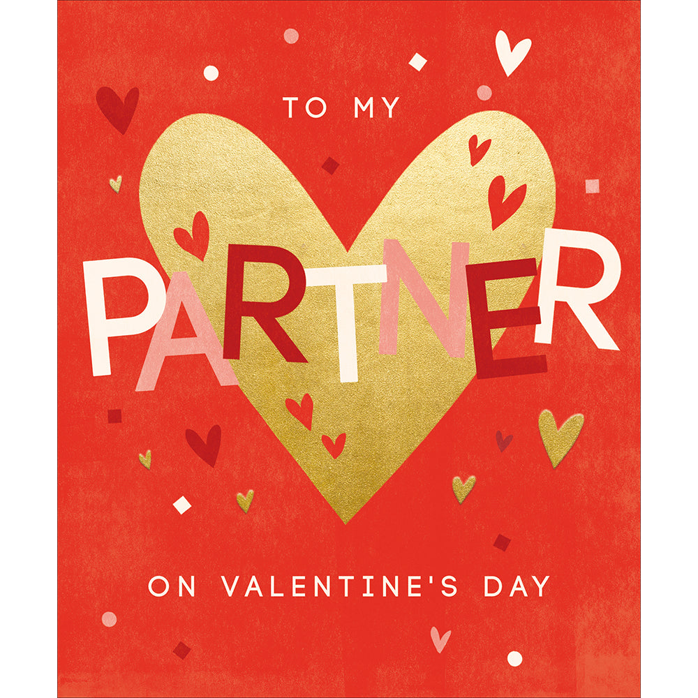 My Partner Bold Graphic Valentine&#39;s Day Card by penny black