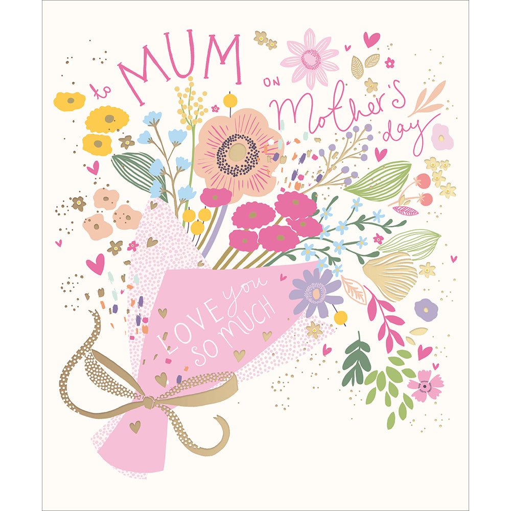 Mum Pink Bouquet Mother&#39;s Day Card by Penny Black