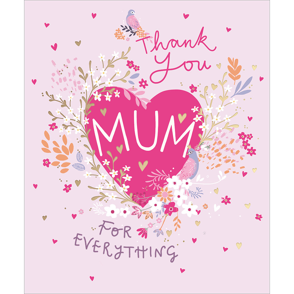 Thank You Mum For Everything Mother&#39;s Day Card by Penny Black