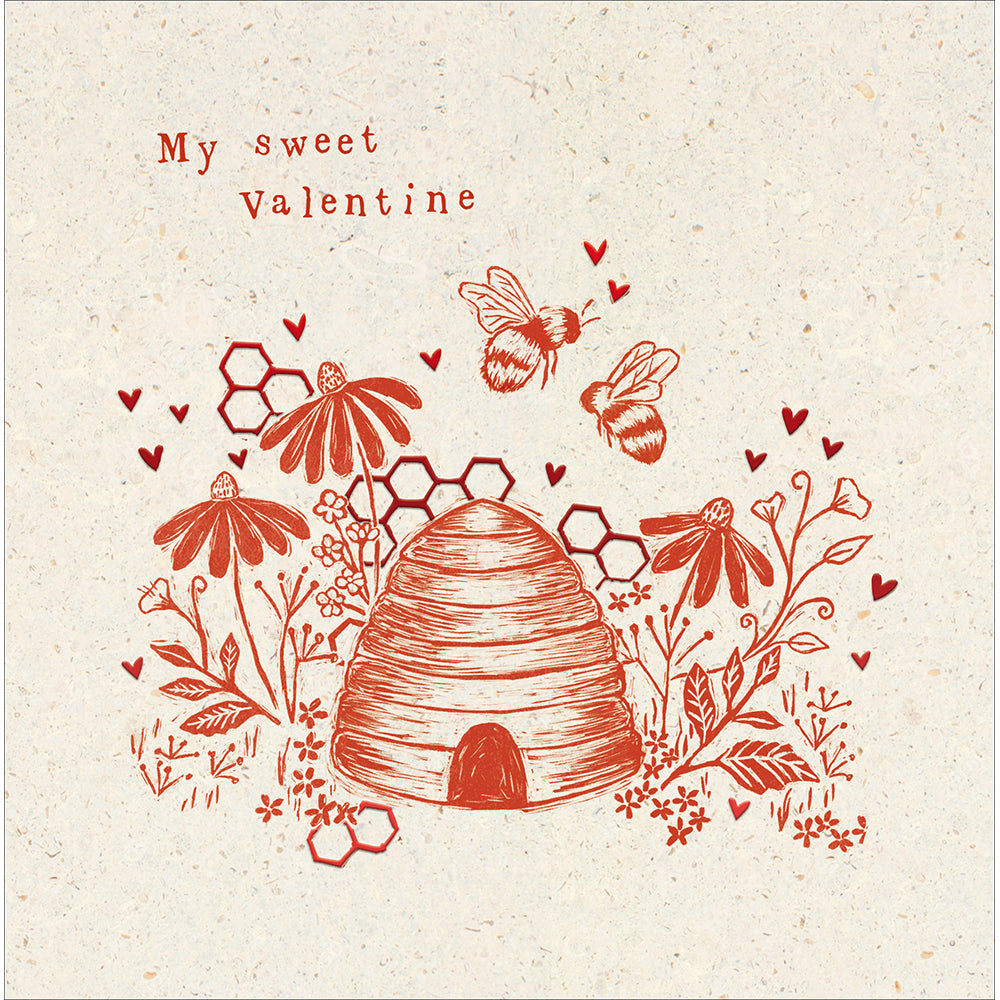 Sweet Valentine Beehive Card by penny black