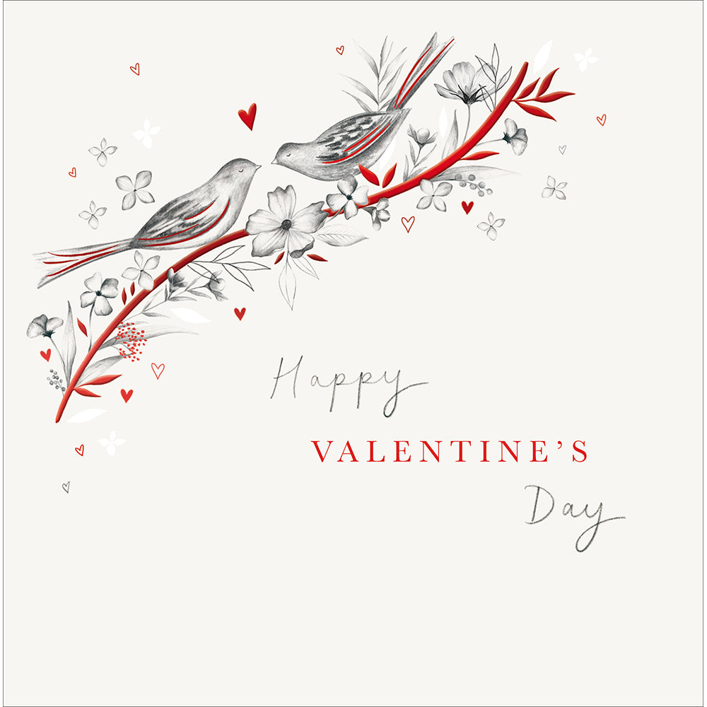 Birds on a Branch Filigree Valentine&#39;s Day Card by penny black