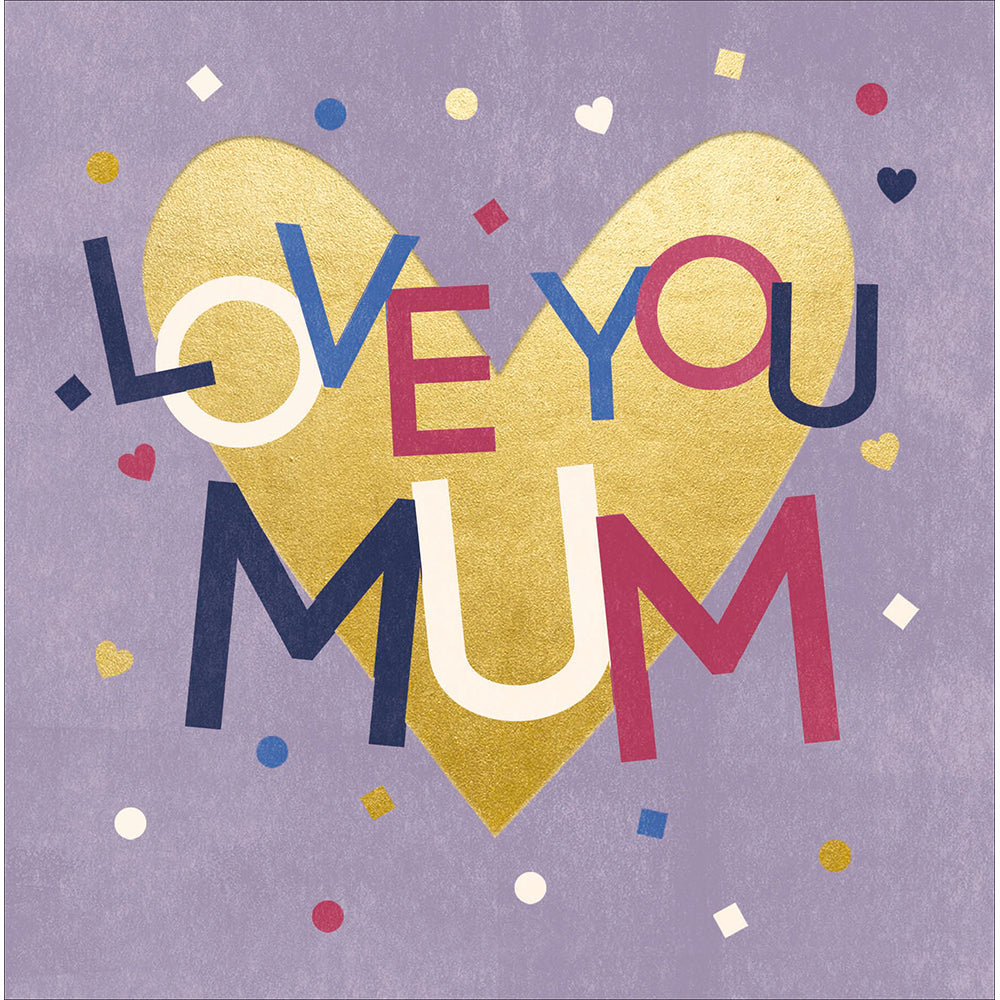 Big Gold Heart Mum Mother&#39;s Day Card by Penny Black