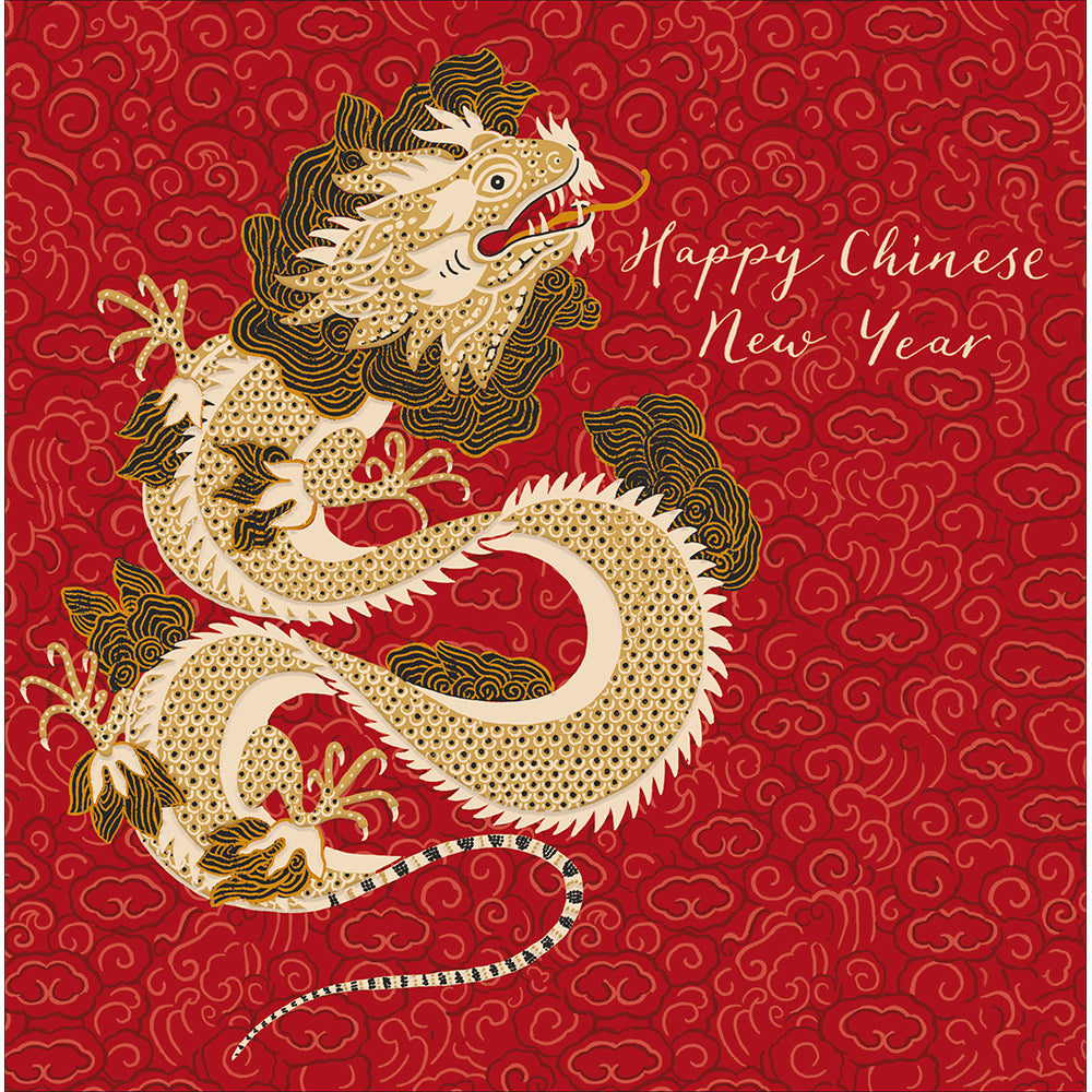 Golden Dragon Chinese New Year Card by penny black