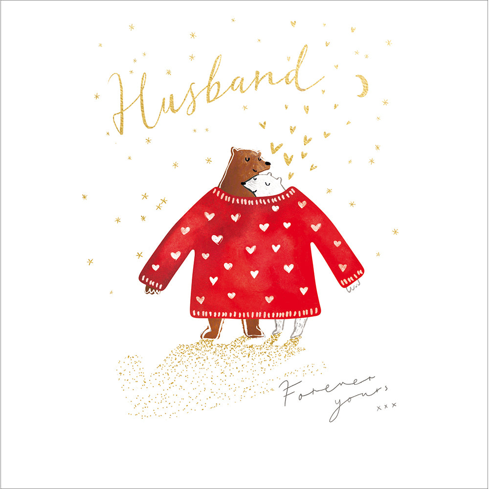 Husband Bear Jumper Embellished Valentine&#39;s Day Card by penny black