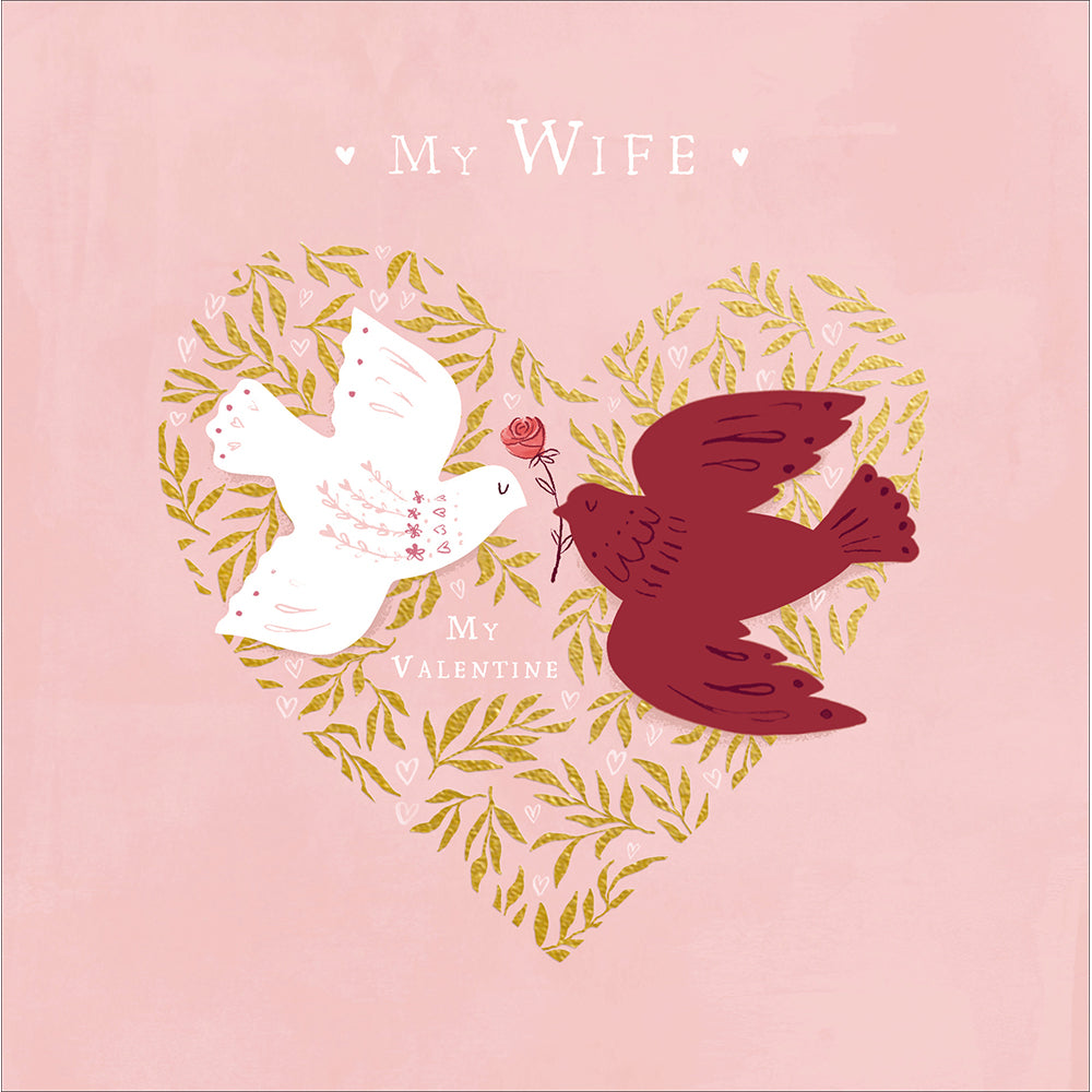 Wife Birds Embellished Valentine&#39;s Day Card by penny black