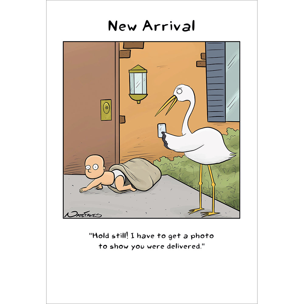 New Arrival Delivery Photo Funny Card by penny black