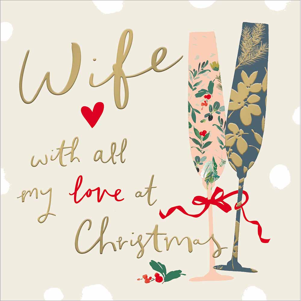 Wife Festive Flutes Christmas Card by penny black