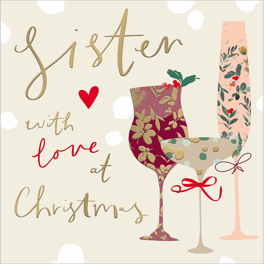 Sister Festive Cocktails Christmas Card by penny black