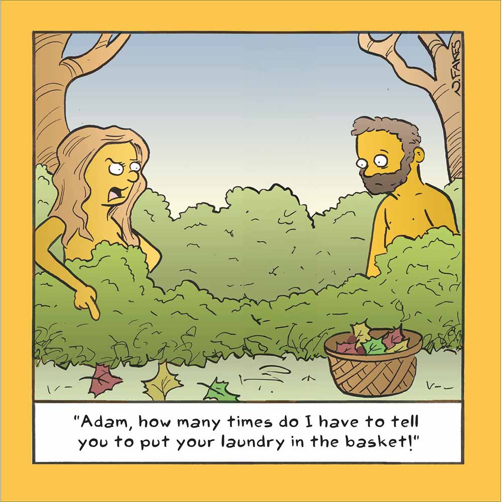 Adam & Eve Laundry Funny Card by penny black