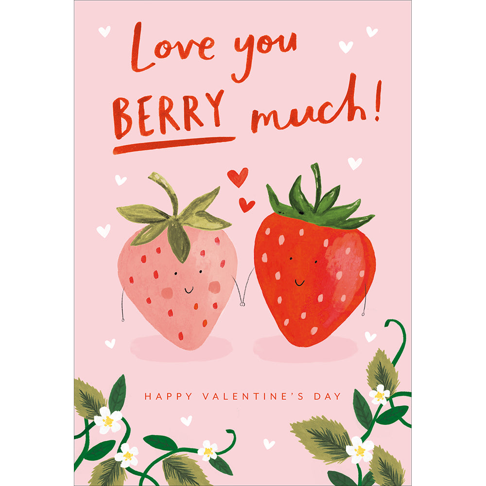 Love You Berry Much Cute Valentine&#39;s Day Card by penny black