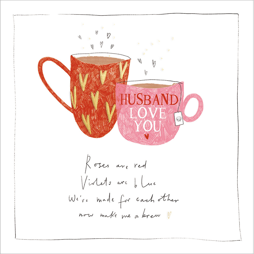 Husband Brew Tea Poem Valentine&#39;s Day Card by penny black