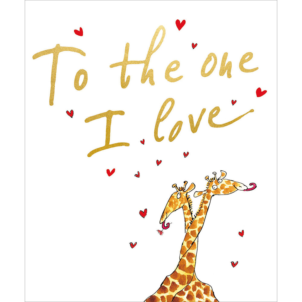 One I Love Giraffes Quentin Blake Valentine Card by penny black