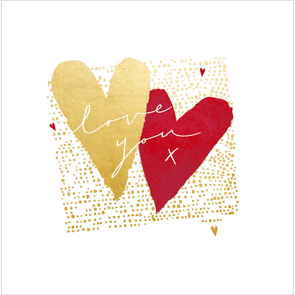 Love You Hearts Print Valentine&#39;s Day Card by penny black