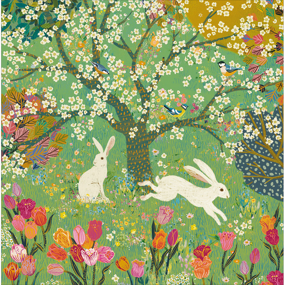 White Rabbits In The Forest Easter Card By Penny Black