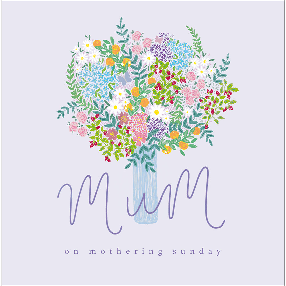 Flowers For Mum On Mothering Sunday Card by Penny Black