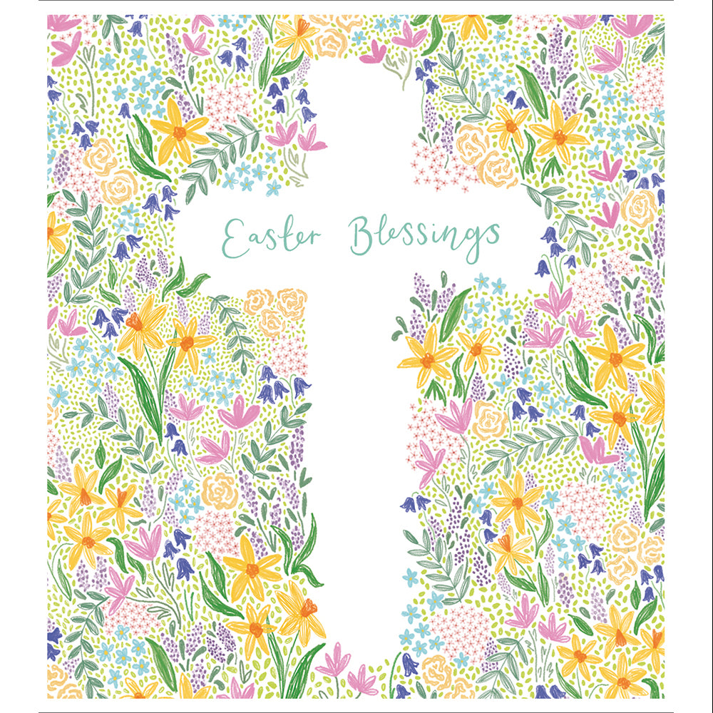 Floral Cross Easter Blessings Card By Penny Black