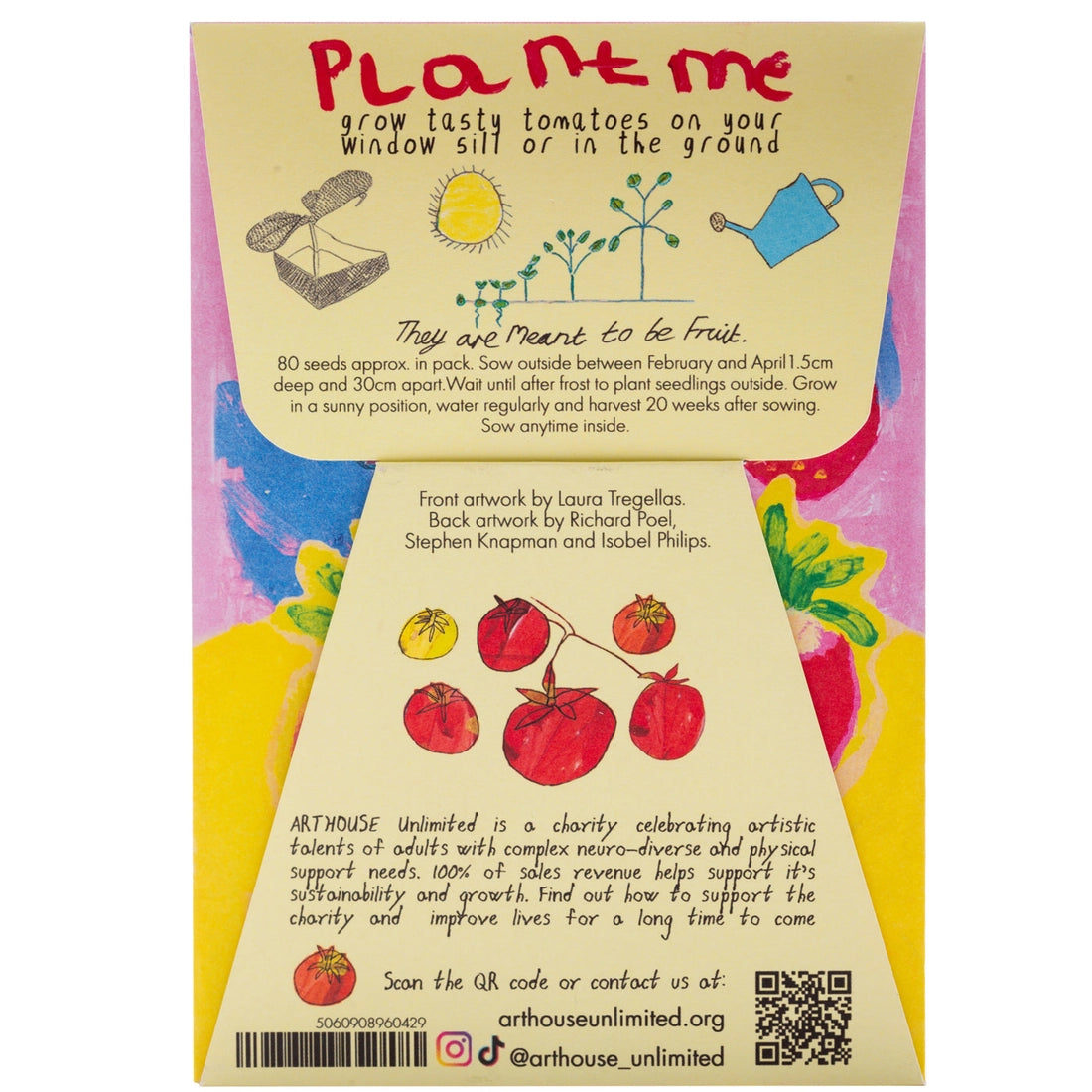 They Are Meant To Be Fruit Tomato Back of Seed Packet by arthouse unlimited at penny black