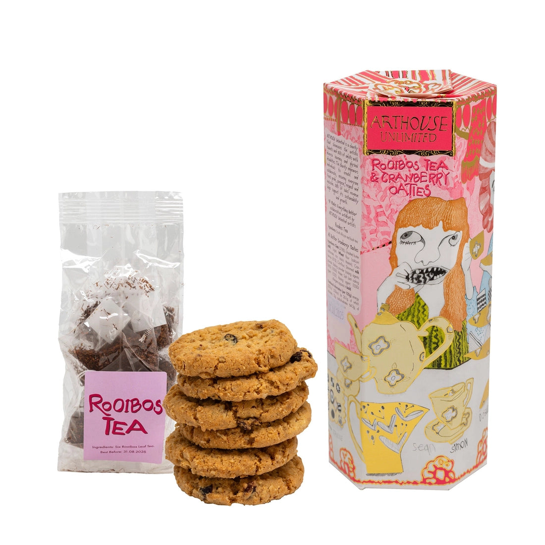 Rooibos Tea &amp; Cranberry Oaties Gift Set