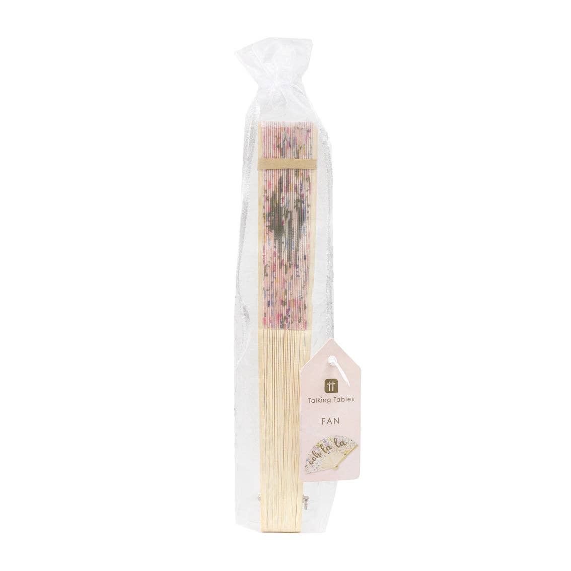 Ooh La La Floral Handheld Fan - folded in an organza bag by penny black