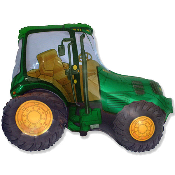 Green Tractor 37" Foil Balloon by penny black