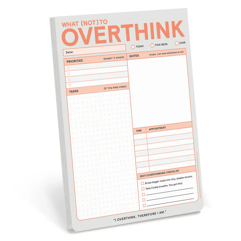 Pastel What (Not) to Overthink Notepad by penny black