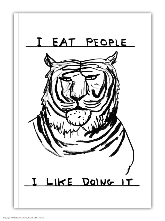 I Eat People David Shrigley A6 Notebook by penny black