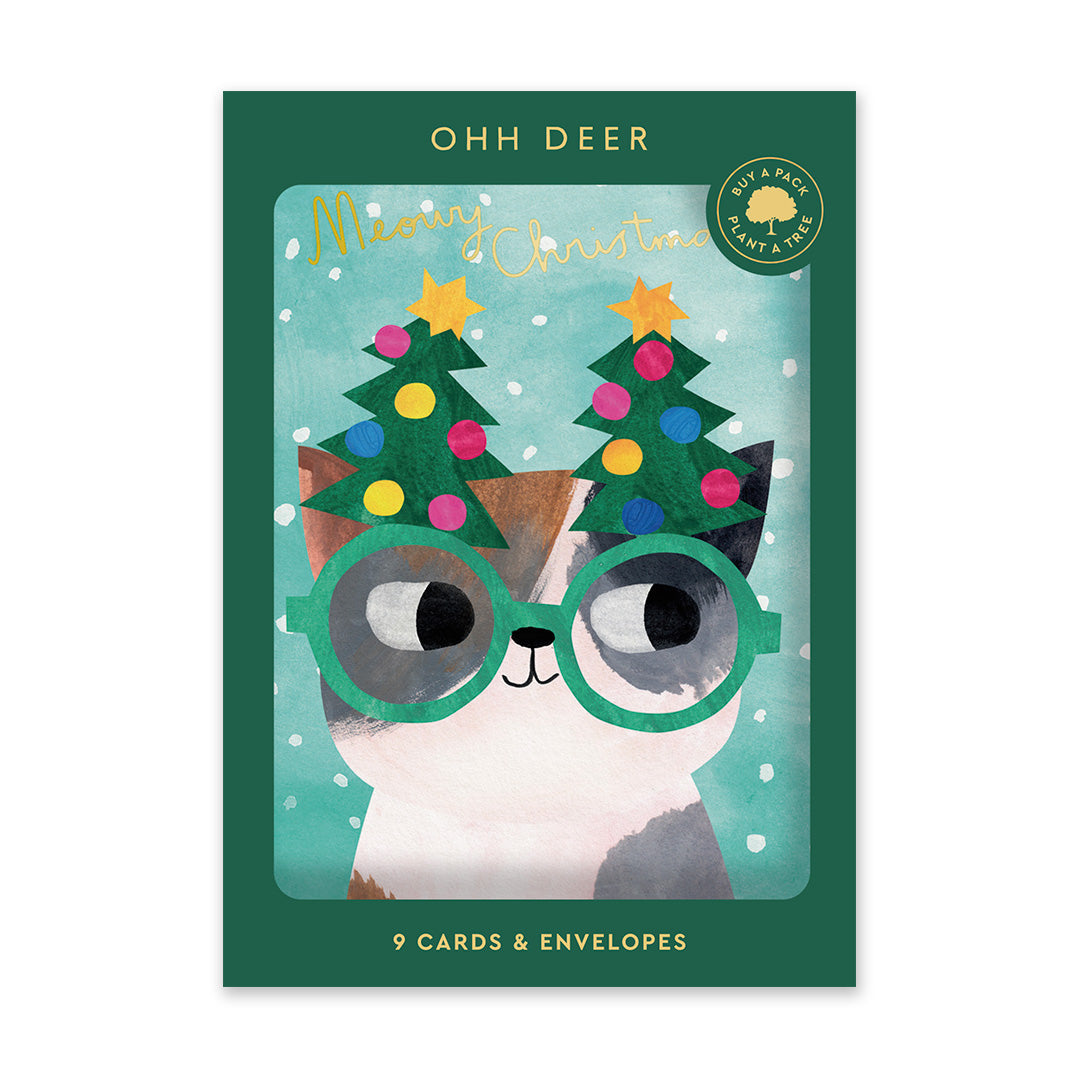 Cute Cats Christmas Card Set 9 Pack by penny black