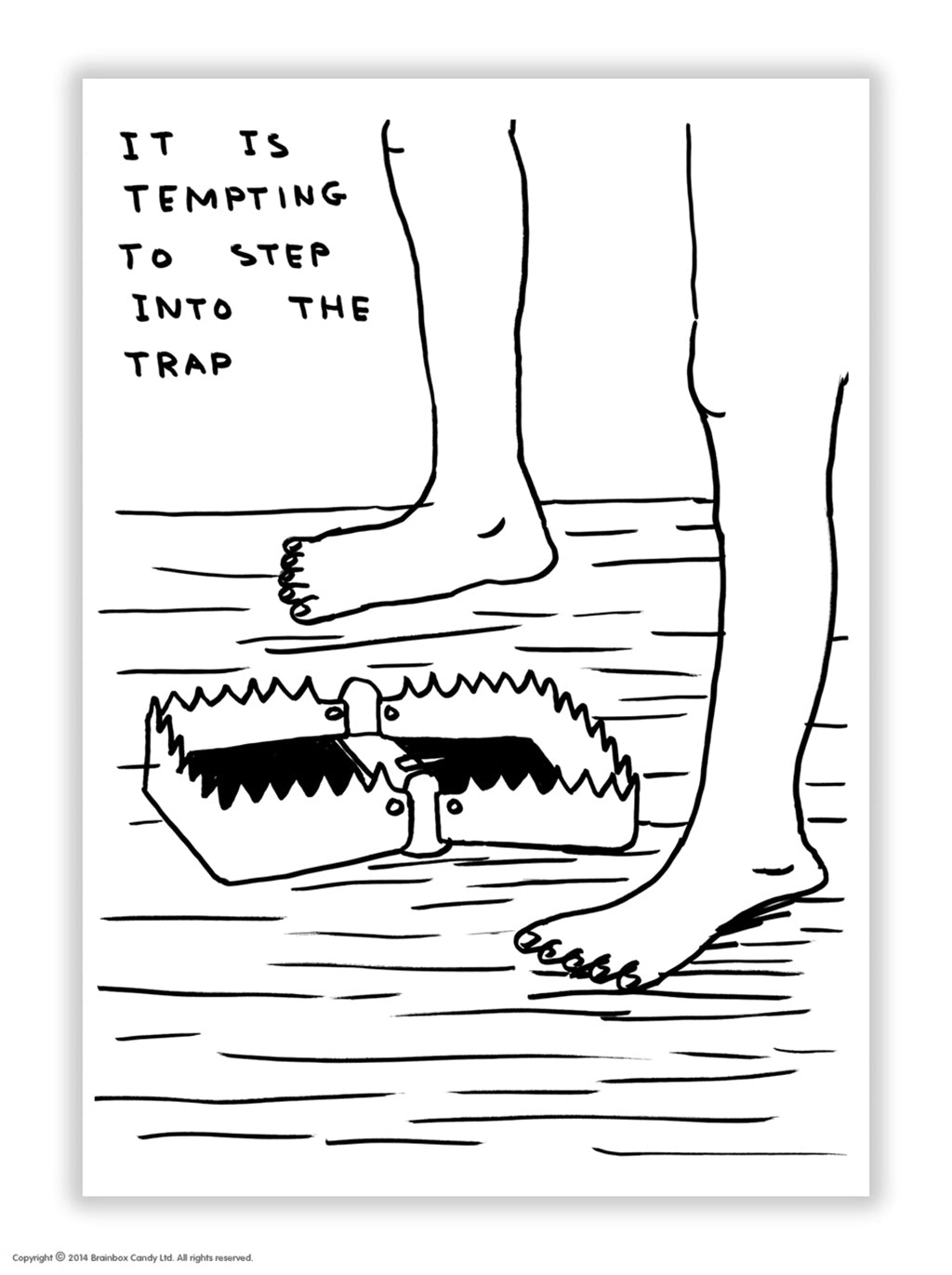 Step Into The Trap David Shrigley Postcard by penny black