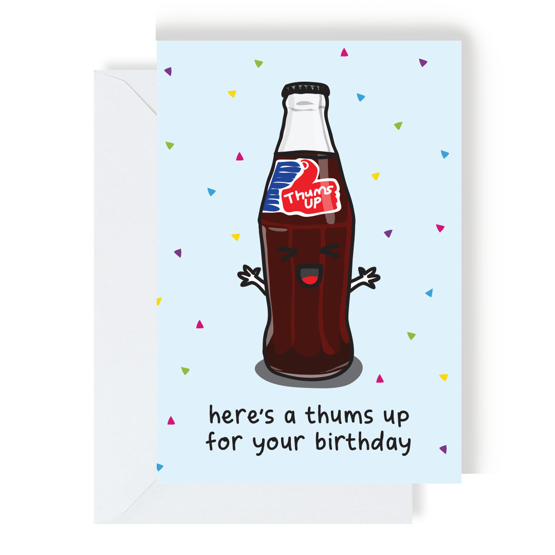 Thums Up Funny Birthday Card by penny black