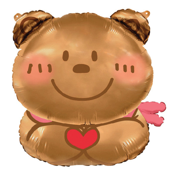 Heart Gift Bear Valentine 30&quot; Foil Balloon by penny black