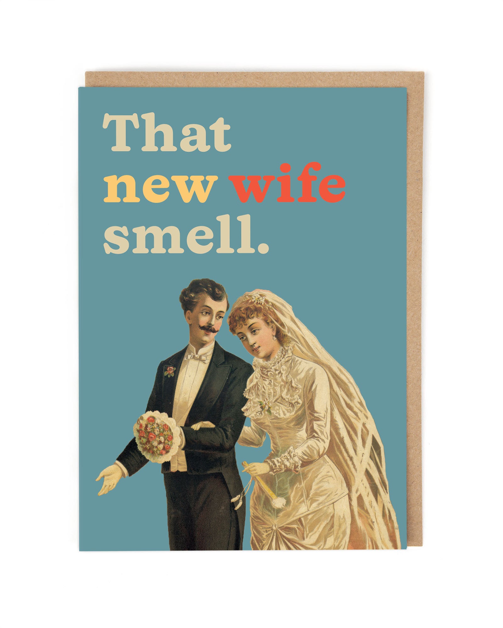 That New Wife Smell Funny Wedding Card by penny black
