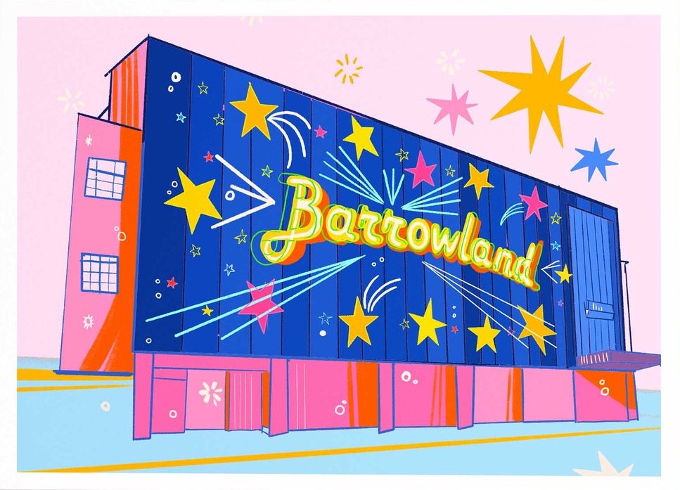 Glasgow Barrowland Ballroom Scottish Art Print by Sophy Louise Illustration at penny black